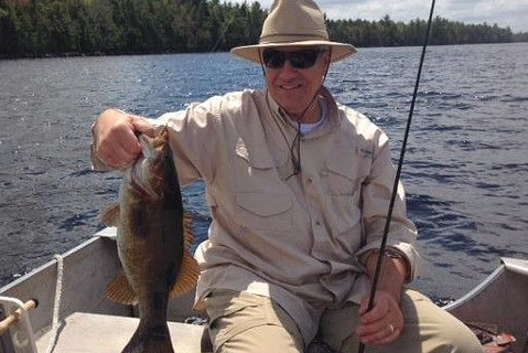 Fishing at Shoreline Camps, Grandlake Stream, Maine
